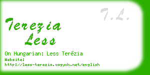 terezia less business card