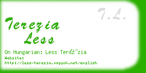 terezia less business card